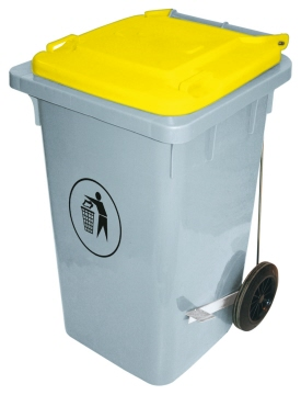 Abfalleimer 100 Liter, gelb