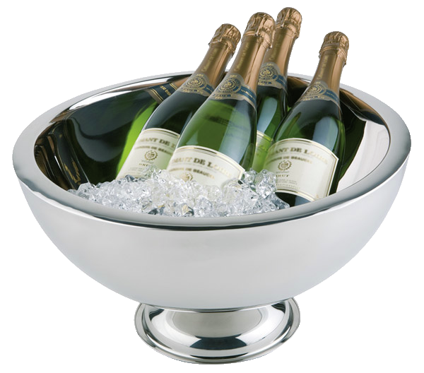 Champagnerkühler Ø 44 cm, H: 24 cm, 10,5 Liter , Edelstahl
