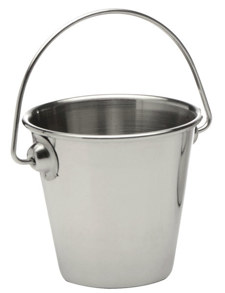4 Servier- / Saucen-Eimer oben Ø 7 cm, H: 6,5 cm , Edelstahl