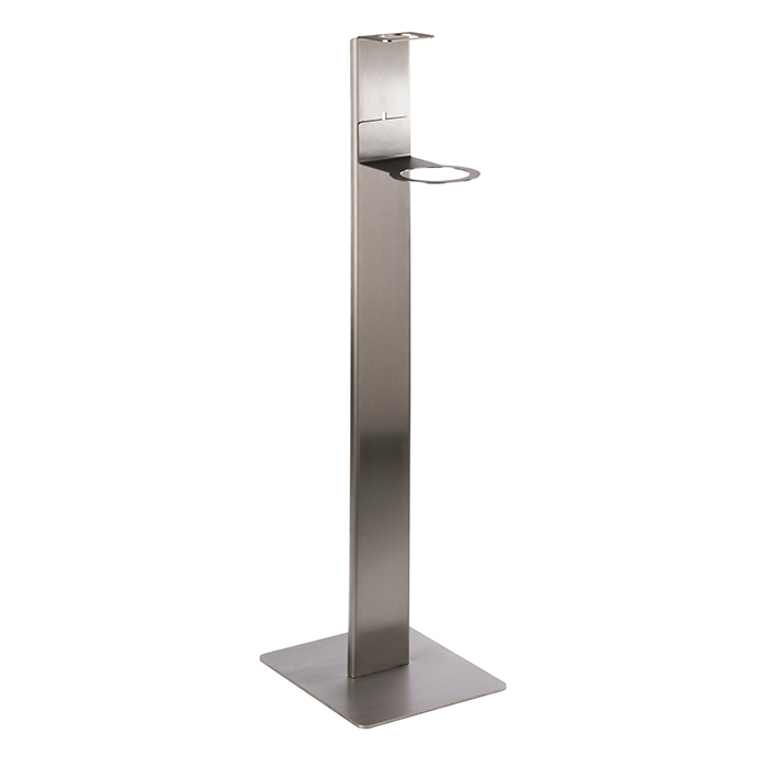 Desinfektionsständer -EASY- 29 x 25 cm, H: 110 cm Edelstahl mit Antirutsch-Füßchen